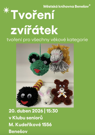 Plakát události Tvoření zvířátek z vlny