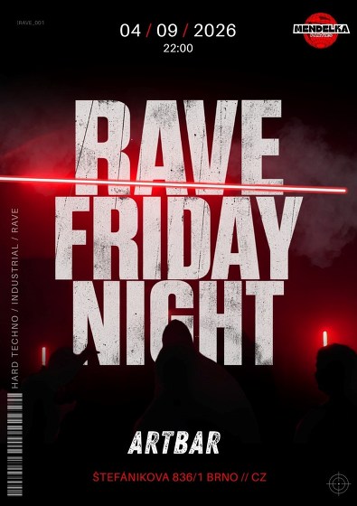 Plakát události Rave Friday Night x ArtBar Brno