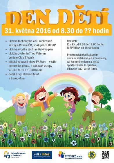 Plakát události Den dětí ve Velké Bíteši