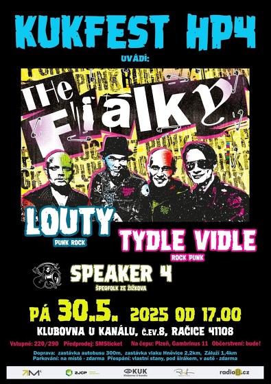 Plakát události KuKfest HP4: The Fialky, Louty, Tydle vidle, Speaker 4