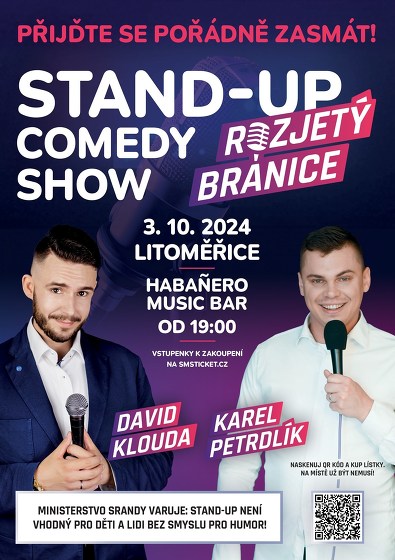 Plakát události Stand-up Comedy Show ROZJETÝ BRÁNICE v Litoměřicích