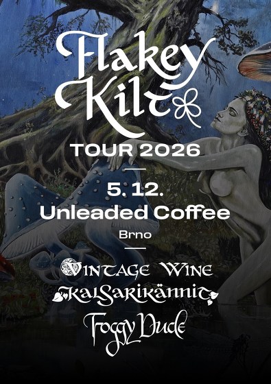 Plakát události Vintage Wine + Foggy Dude + Kalsarikännit v Brně