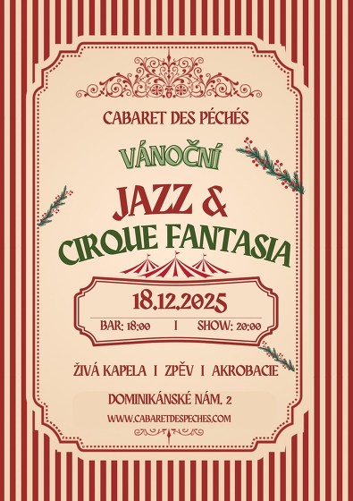 Plakát události Jazz Ladies & Cirque Fantasia – Vánoční edice