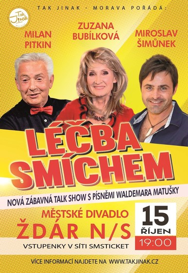 Plakát události Léčba smíchem - Talk show / Bubílková, Pitkin, Šimůnek