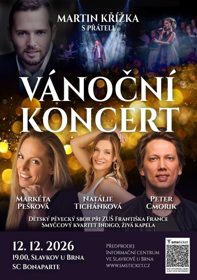 Plakát události Vánoční koncert Martina Křížky a jeho přátel