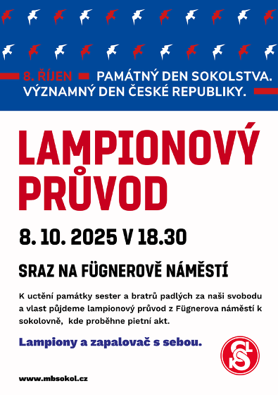 Plakát události Lampionový průvod - Památný den sokolstva