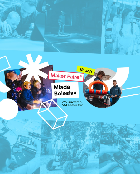 Plakát události Maker Faire Mladá Boleslav 2026 - Přehlídka inovátorů a vynálezců