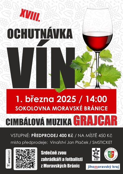 Plakát události Ochutnávka vín Moravské Bránice