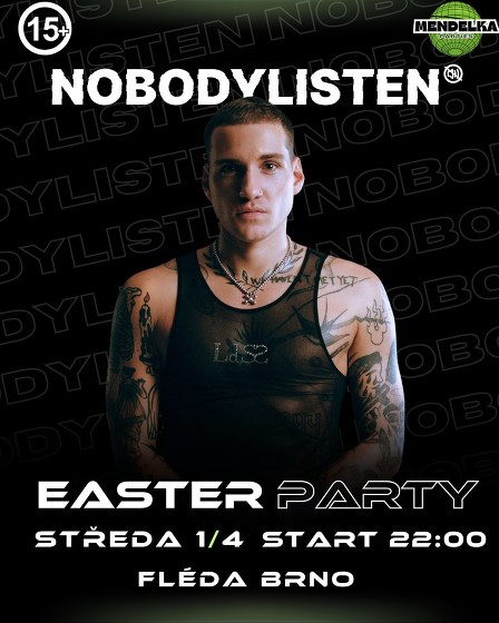Plakát události NobodyListen LIVE x  Easter party