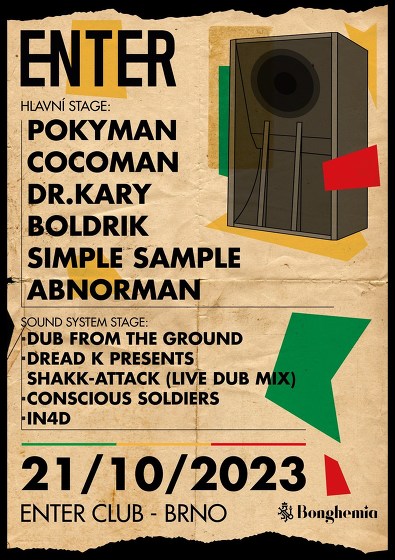 Plakát události Cocoman / Pokyman / Dr.Kary / Dub From The Ground / Dread K