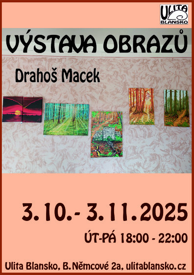 Plakát události Výstava obrazů – Drahoš Macek