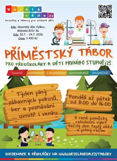 Plakát události Příměstský tábor Veselá věda
