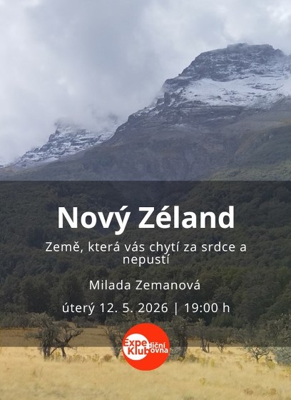 Plakát události Nový Zéland - země, která vás chytí za srdce a nepustí
