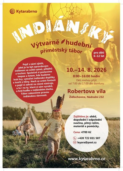 Plakát události Indiánský letní příměstský tábor, Židlochovice
