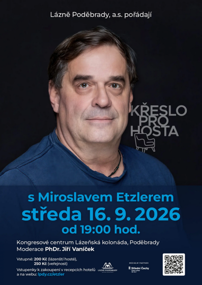Plakát události Křeslo pro hosta s Miroslavem Etzlerem