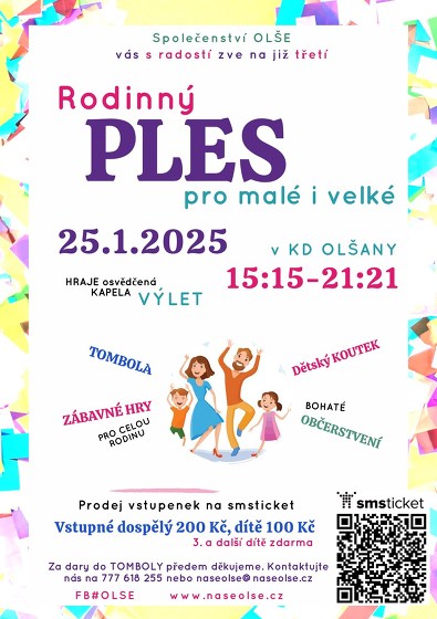 Plakát události Rodinný ples pro malé i velké