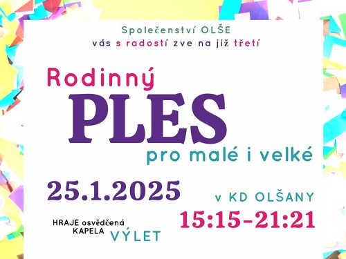 Plakát události Rodinný ples pro malé i velké