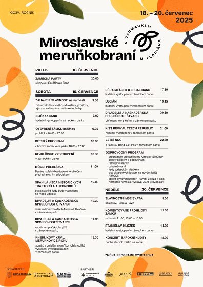 Plakát události Miroslavské Meruňkobraní