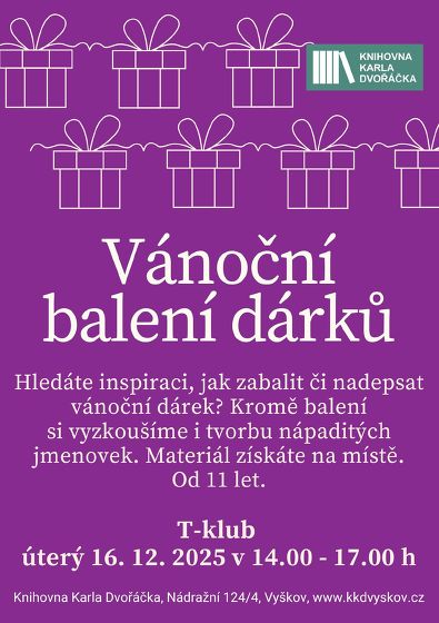 Plakát události Vánoční balení dárků