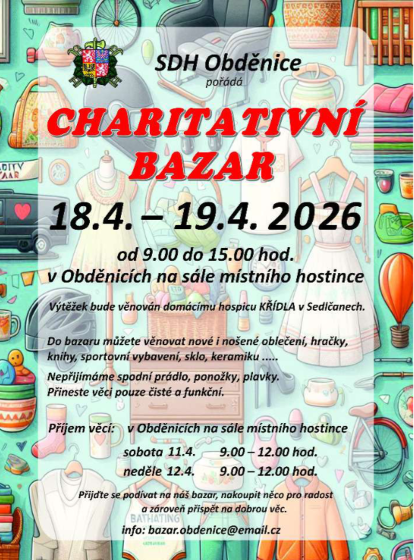 Plakát události Charitativní bazar - SDH Obděnice
