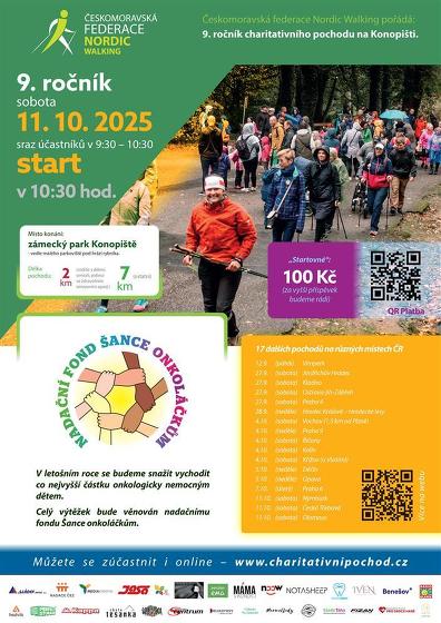 Plakát události 9. ročník charitativního pochodu (nejen) na Konopišti