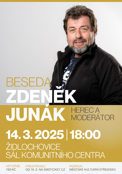 Plakát události Beseda se Zdeňkem Junákem