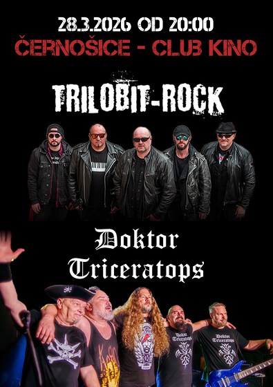 Plakát události Rock Metalový koncert Doktor Triceratops a Trilobit-Rock