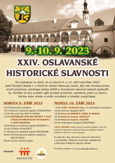 Plakát události Oslavanské historické slavnosti