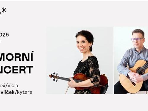 Plakát události Komorní koncert Eva Mokrá – viola / Adam Pavlíček – kytara