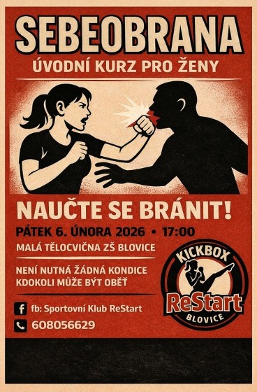 Plakát události SEBEOBRANA - úvodní kurs pro ženy
