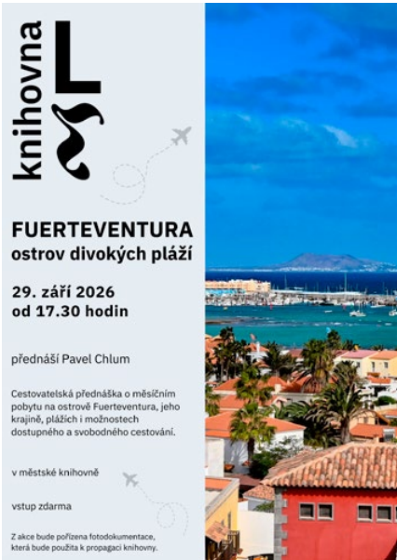 Plakát události Beseda v Lysé: Fuerteventura - ostrov divokých přání