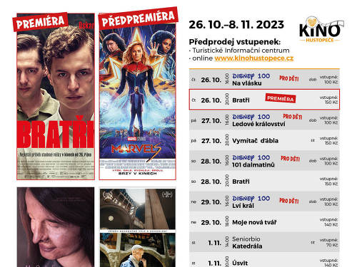 Plakát události Promítání v Kině Hustopeče