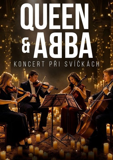 Plakát události Hudba QUEEN & ABBA při svíčkách
