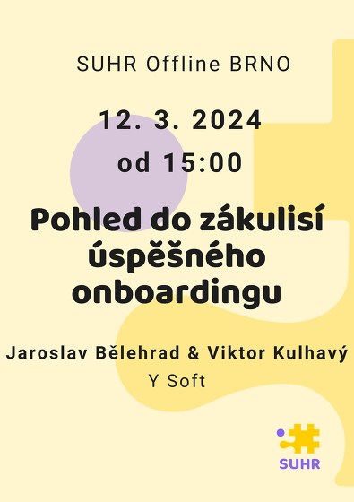 Plakát události SUHR workshop: Pohled do zákulisí úspěšného onboardingu