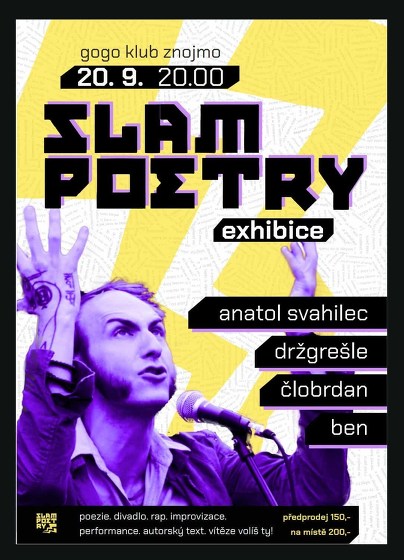 Plakát události Slam poetry exhibice | Znojmo