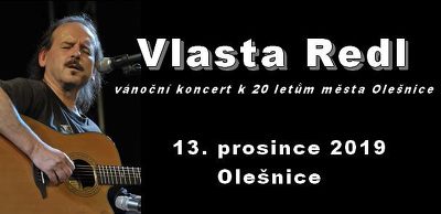 Plakát události Vlasta Redl - vánoční koncert k 20 letům města Olešnice