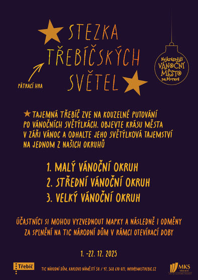 Plakát události Stezka třebíčských světel