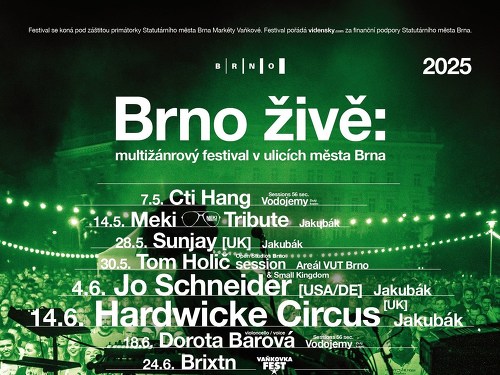 Plakát události Brno živě: