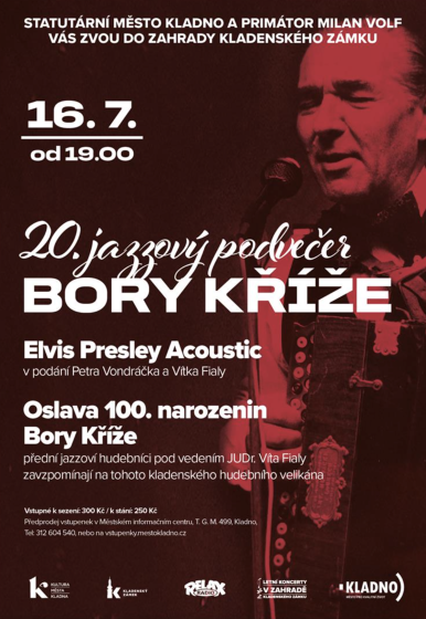 Plakát události 20. jazzový podvečer Bory Kříže