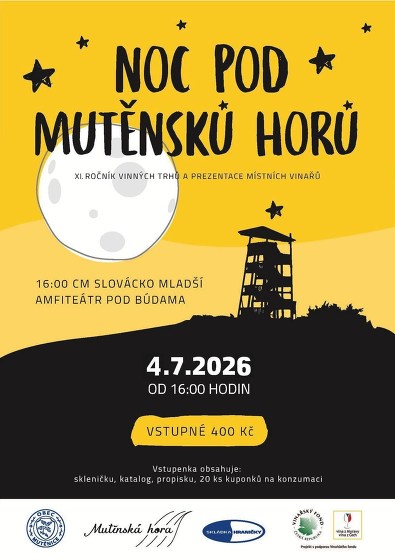 Plakát události Noc pod Mutěnsků horů 2026