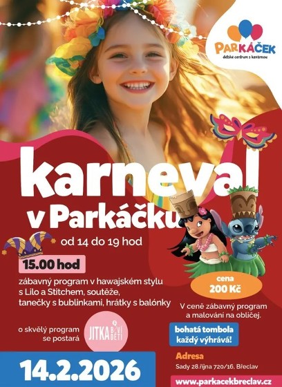 Plakát události Karneval v Parkáčku
