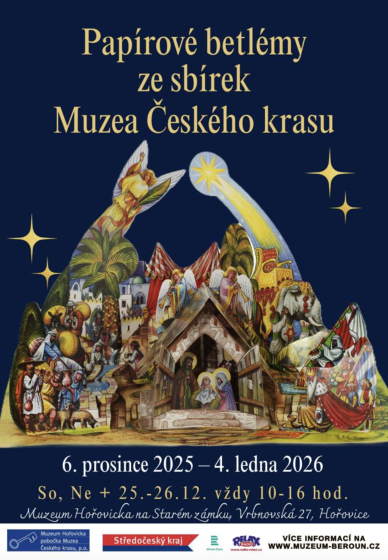 Plakát události Papírové betlémy ze sbírek Muzea Českého krasu