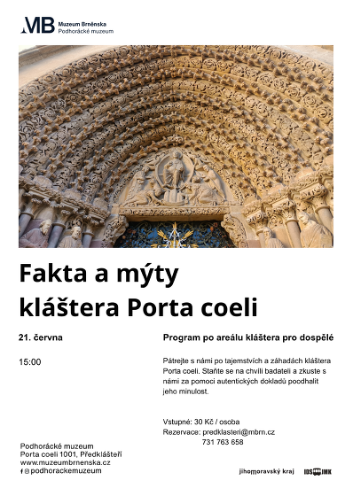 Plakát události Fakta a mýty kláštera Porta coeli