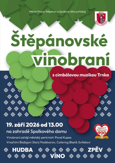 Plakát události Štěpánovské vinobraní s cimbálkou