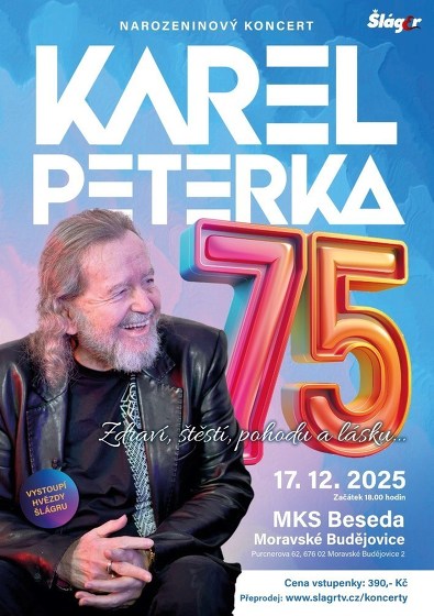 Plakát události Karel Peterka 75