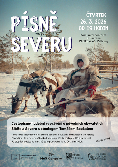 Plakát události Cestopisně-hudební vyprávění o původních obyvatelích Sibiře a Severu s etnologem Tomášem Boukalem