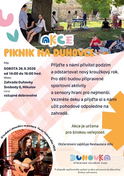 Plakát události Podzimní piknik na Duhovce