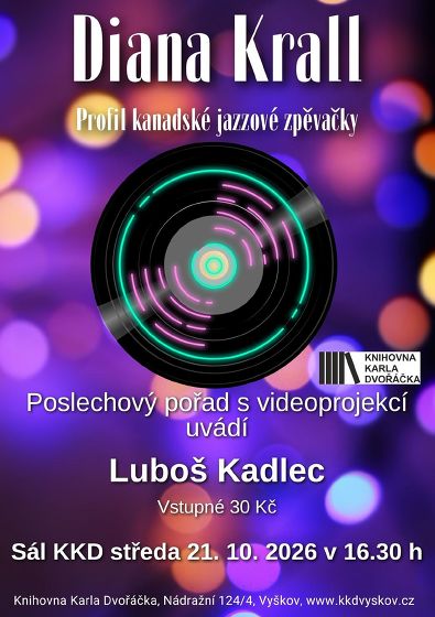 Plakát události Diana Krall, profil kanadské jazzové zpěvačky