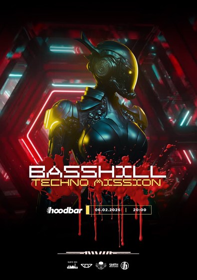 Plakát události Basshill v Hoodbaru vol. 2: Techno Mission