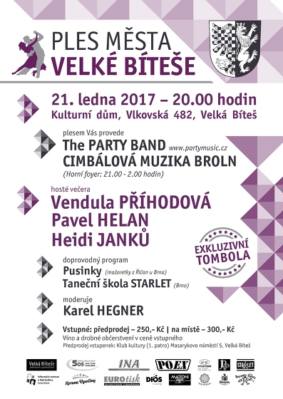 Plakát události Ples města Velké Bíteše